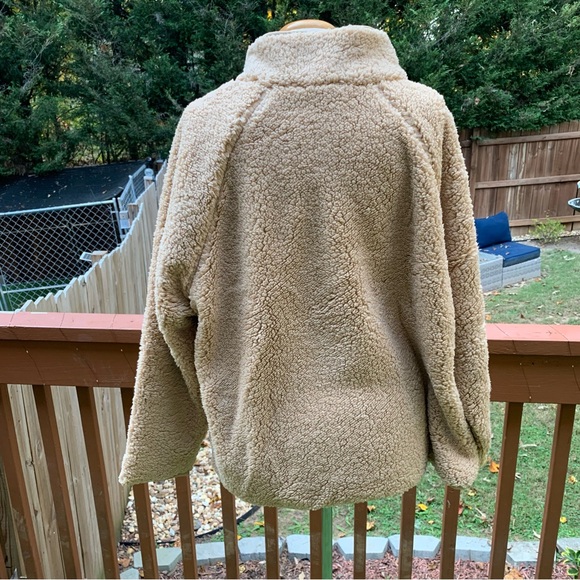 Womens Sonoma Goods for Life Sherpa Teddy Jacket | XL | Tan  NEW!! - Picture 3 of 12